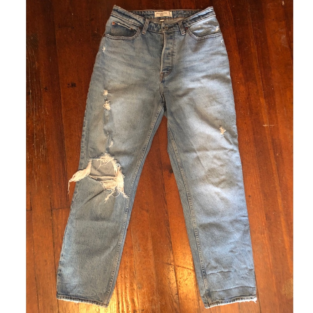 Abercrombie and Fitch Curve Love Dad Jeans High Rise